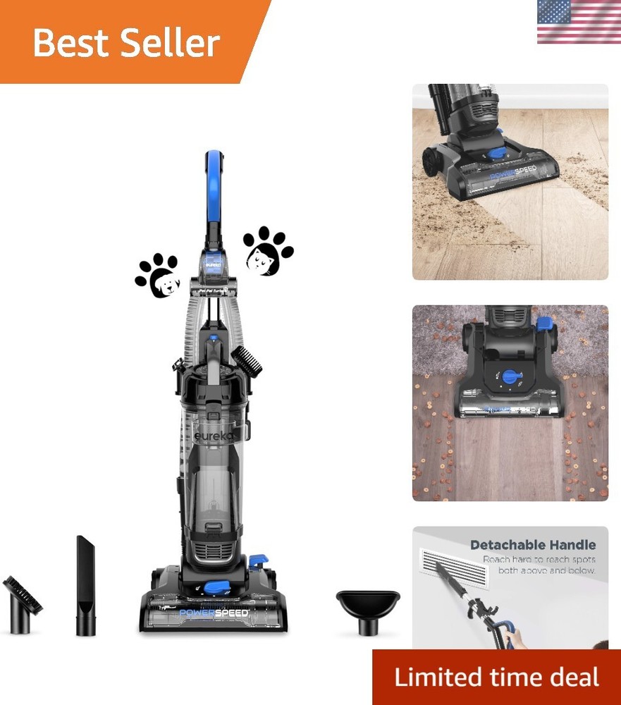 PowerSpeed Bagless Upright Vacuum Cleaner, Pet Turbo, Black