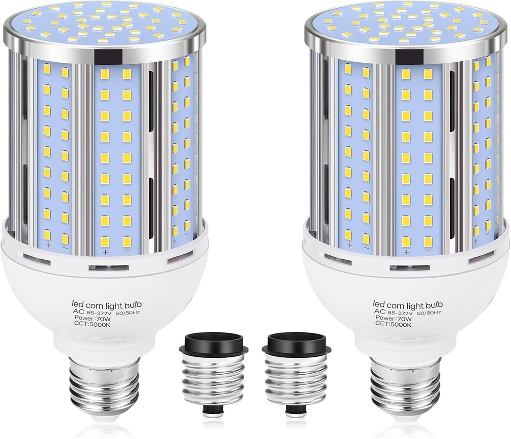 70W LED Corn Light Bulb Set - 700W Equivalent, Ideal for Home & Commercial Use