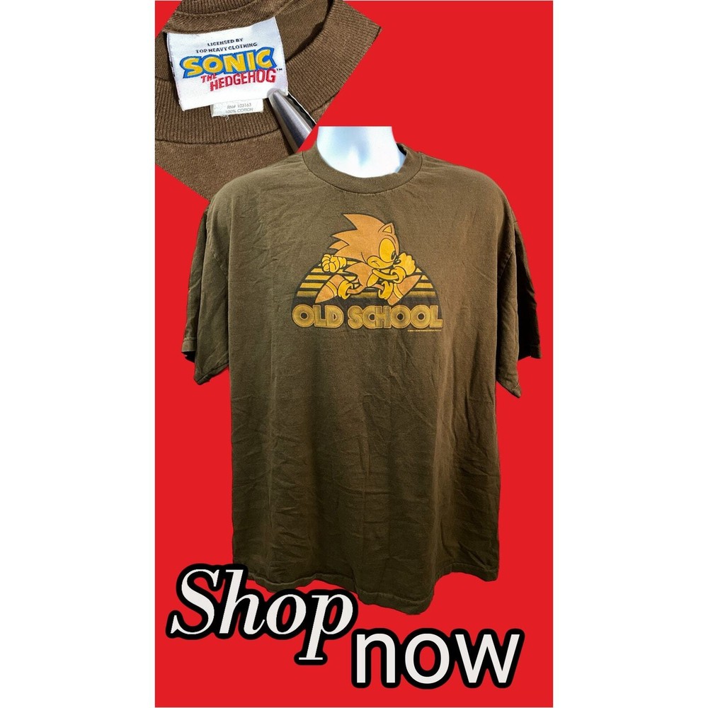 Vtg Sonic The Hedgehog T Shirt Size XL Video Game Old School Sega Y2K.