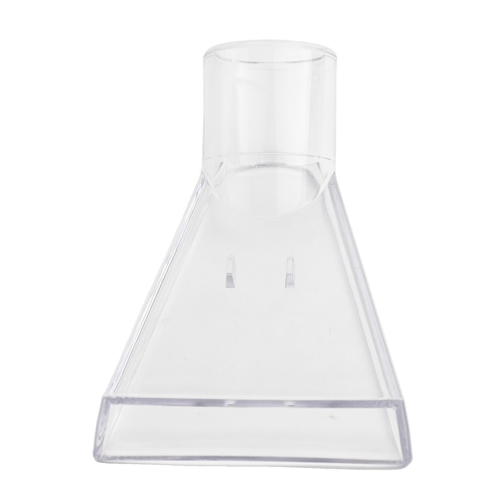 Clear head design for easy dirt removal with vacuum cleaner brush nozzle