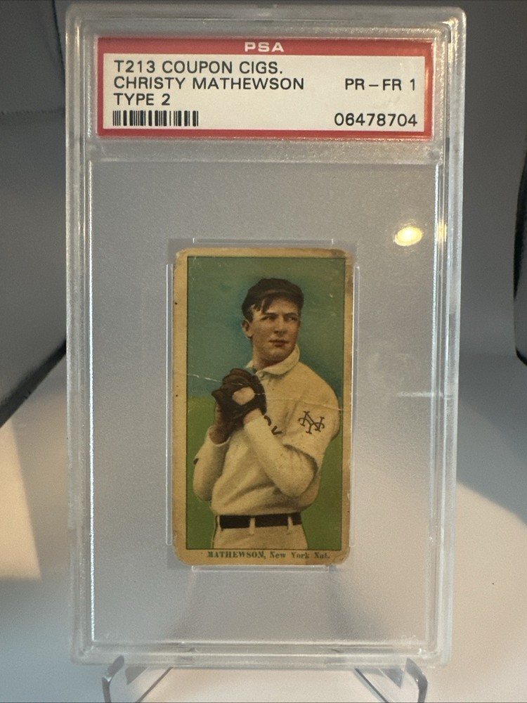 1914 T213 Coupon Cigs Christy Mathewson - PSA 1 (Type 2)-image