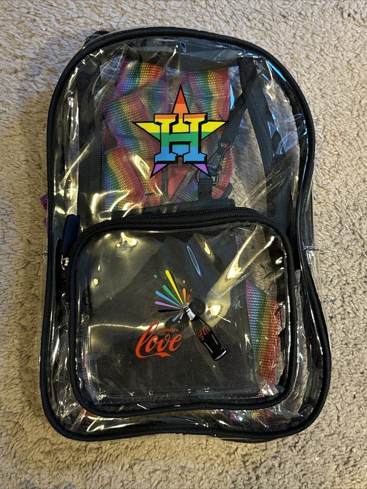Houston Astros SGA Pride Day Clear Mini Backpack 6/20/2023 NEW-image