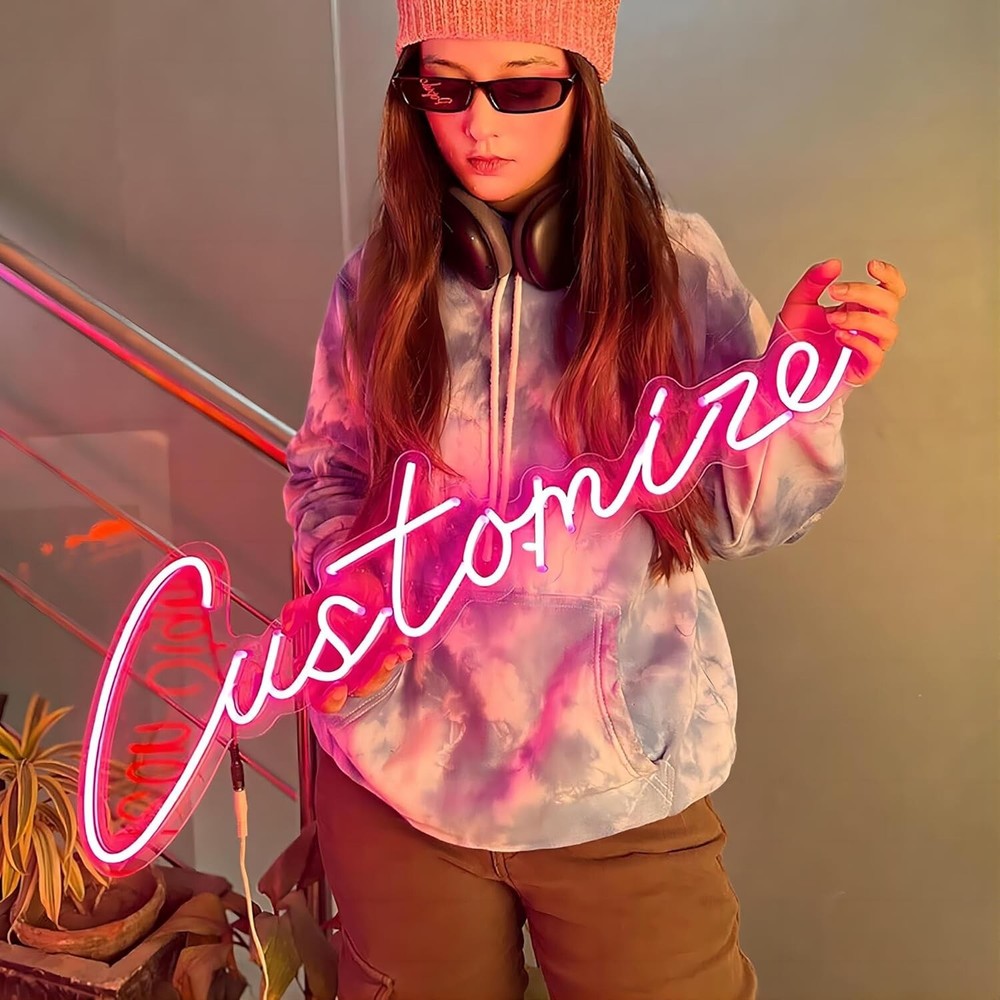 Personalized Neon Sign Custom LED Neon Name Sign Home Decor Logo Business Sign