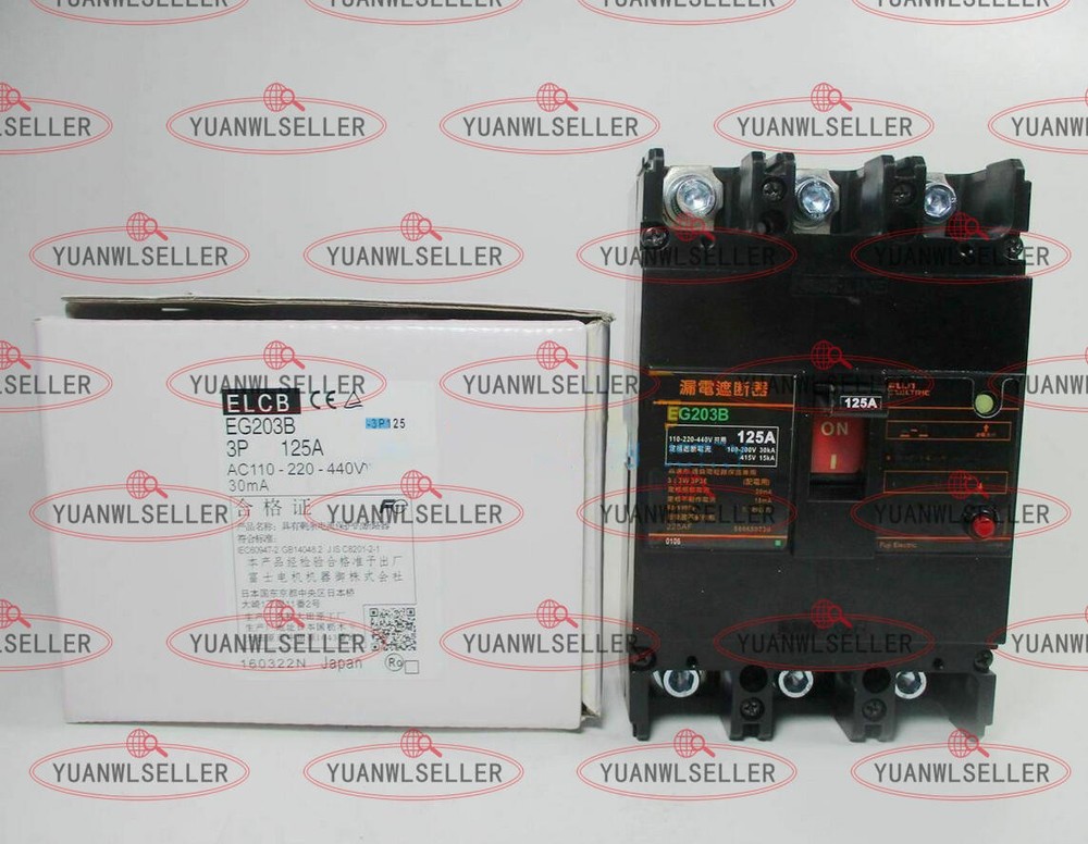 1x New IN BOX Fuji EG203B 3P 125A Circuit breaker