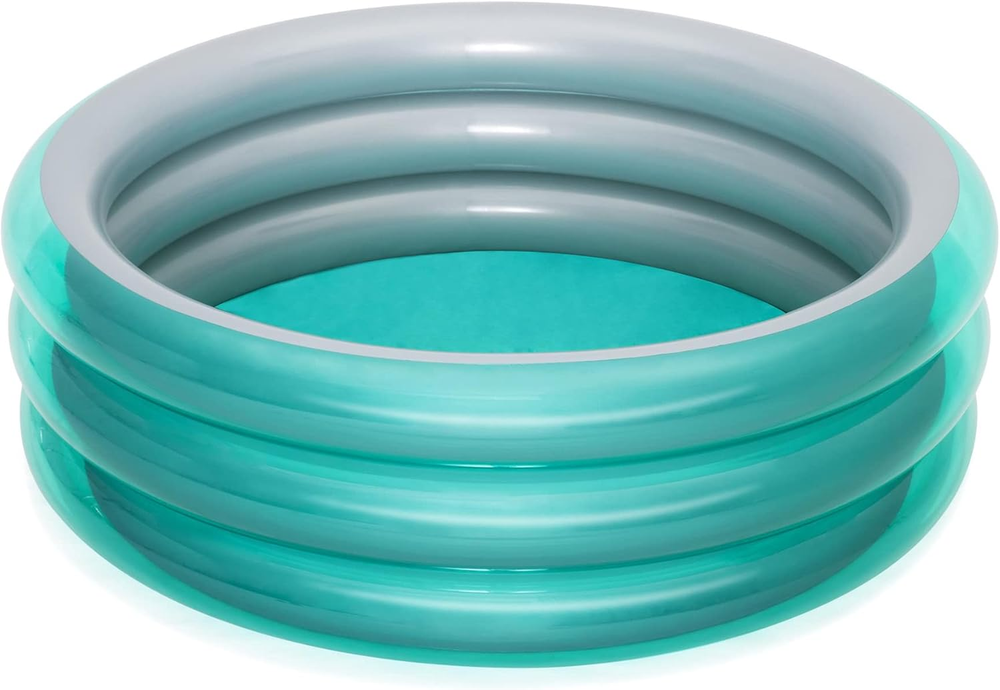 Big Metallic 3-Ring Inflatable Pool 5.7ft Diameter