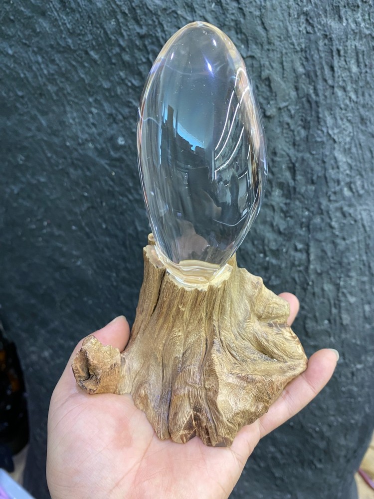 1.1LB Top Rare Natural Clear Quartz Crystal Mineral specimen reiki Decor+stand