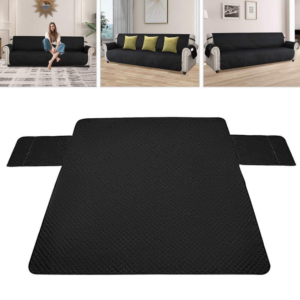 Stretchable One-Piece Sofa Cover for 4-Seater Couch 135x87 Inches