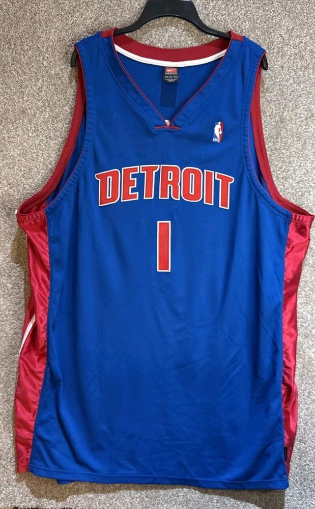 Nike Authentic NBA Mens Detroit Pistons Chauncey Billups Jersey Size 60 4XL