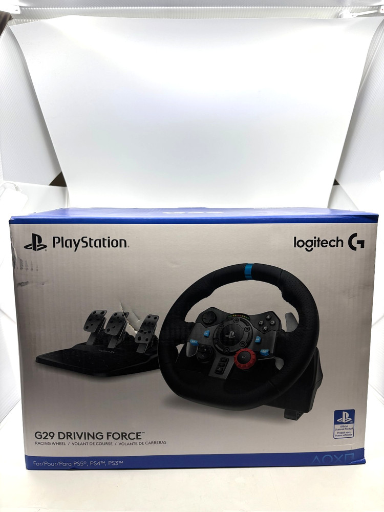 Logitech G29 Driving Force Racing Wheel and Floor Pedals for PS5, PS4, PC, Mac