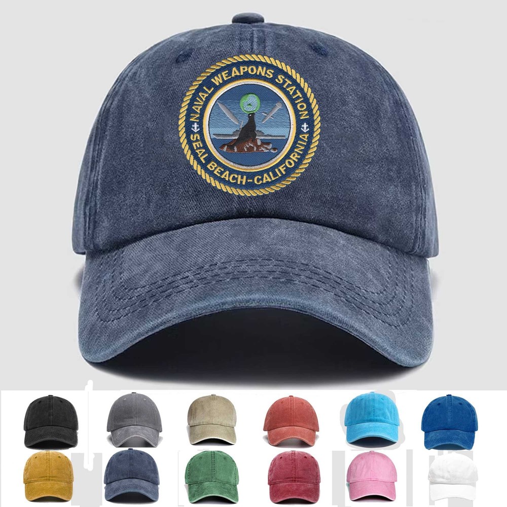 Custom Embroidered Naval Weapons Station Seal Beach Hat - Perfect Gift