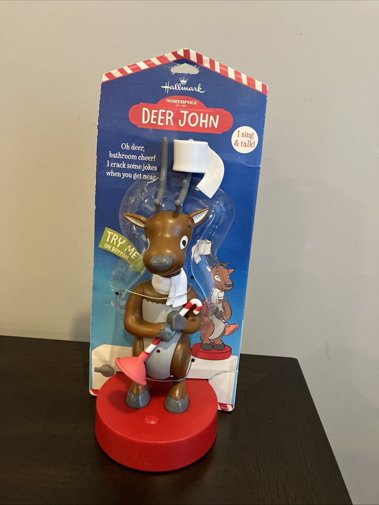 Brand New Hallmark Northpole Deer John Singing Talking Reindeer Tested & Working  