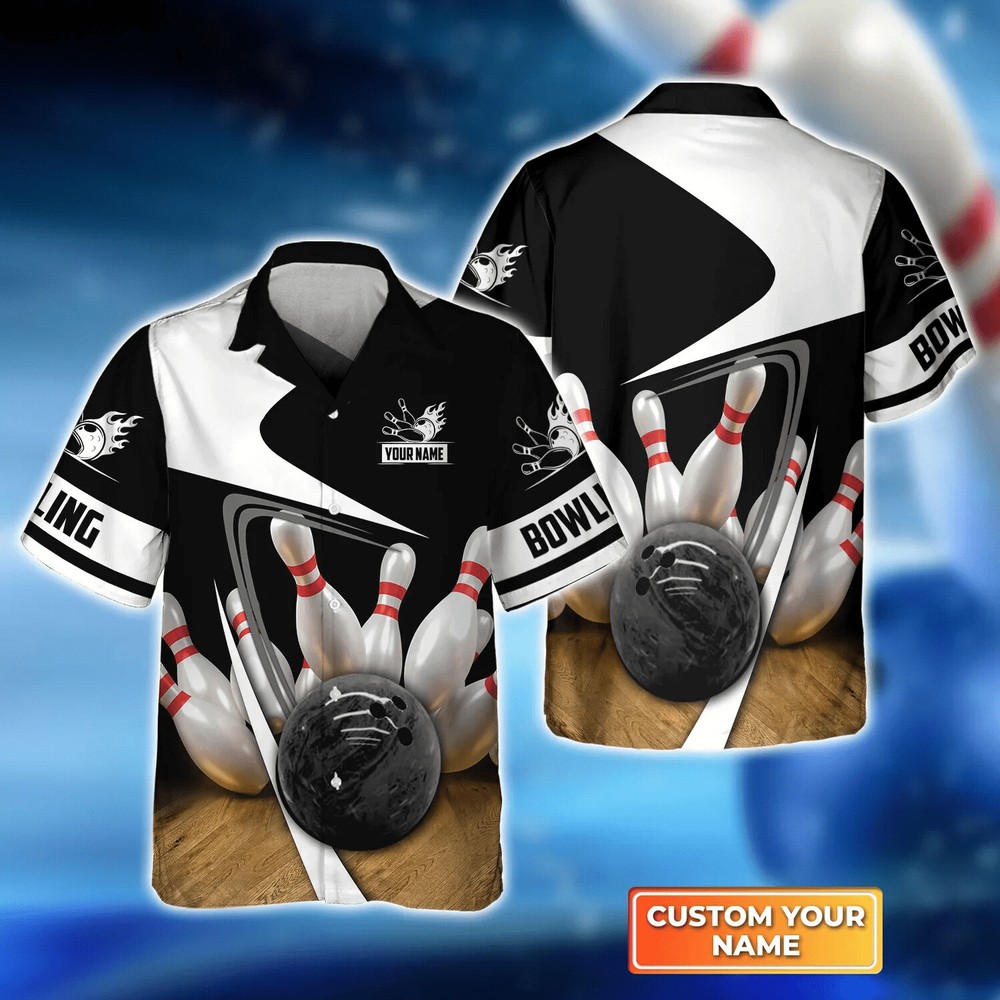 Ten Strike Classic Bowling 3D Hawaiian Shirt for Trendy Style