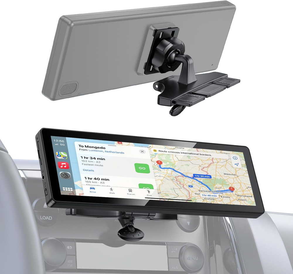 CarPlay CD Slot Mount with 360° Rotation Tool-Free Installation