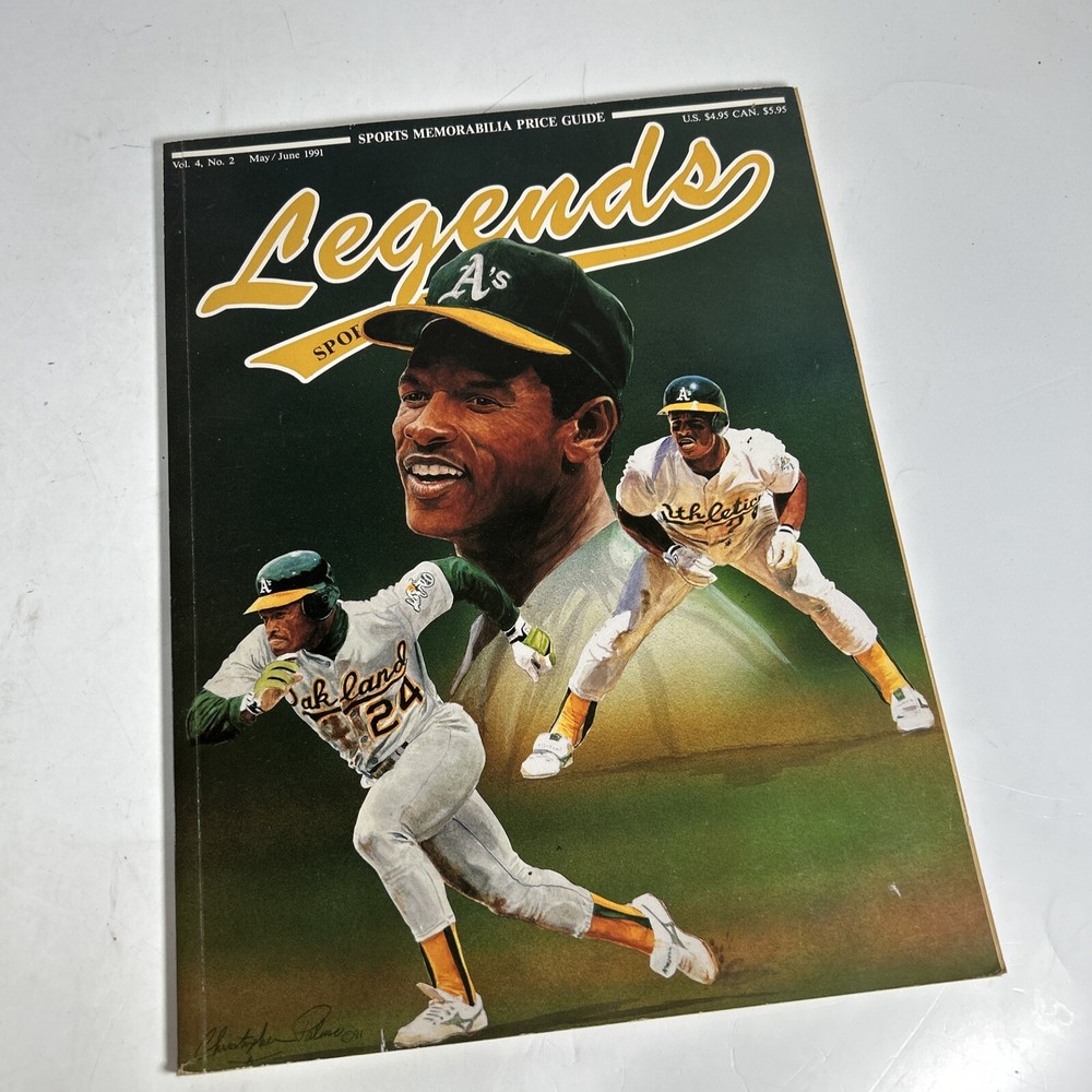 Legends Sports Memorabilia Magazine. Rickey Henderson. 1991.