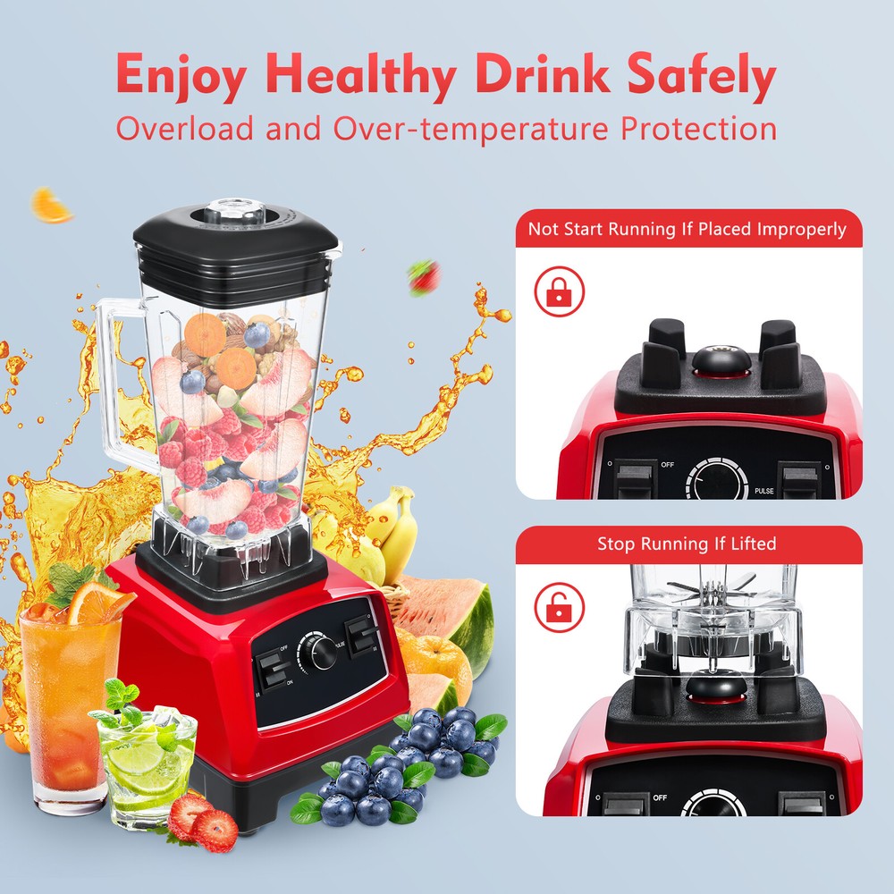 2200W Heavy-Duty Commercial Power Blender Mixer Juicer Professional Grade