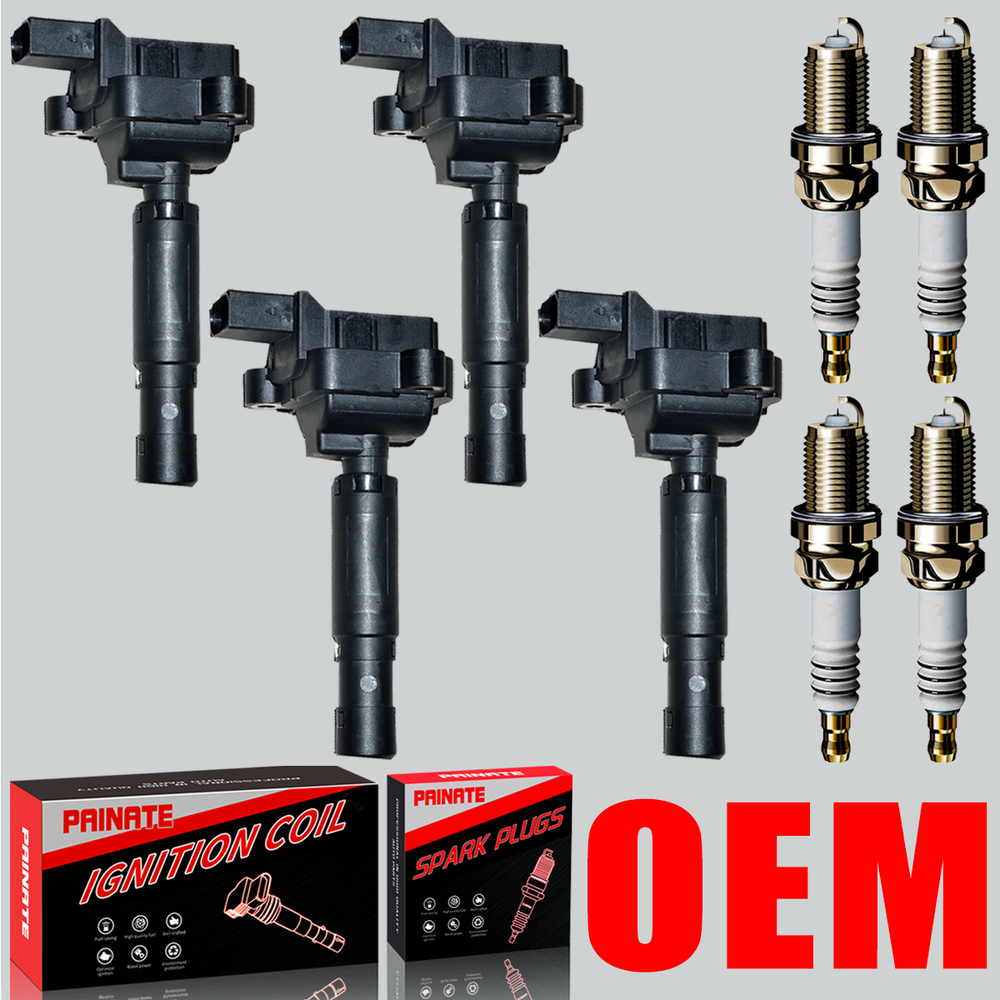 Brand 4X OEM Ignition Coil & Iridium Spark Plug For Mercedes-Benz C250 1.8 UF658