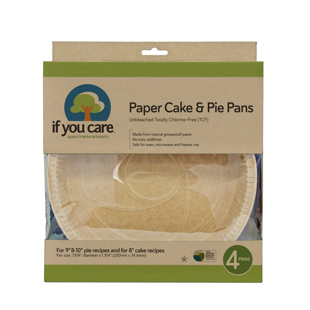 FSC Certified Paper Cake and Pie Baking Pans, 4-Count