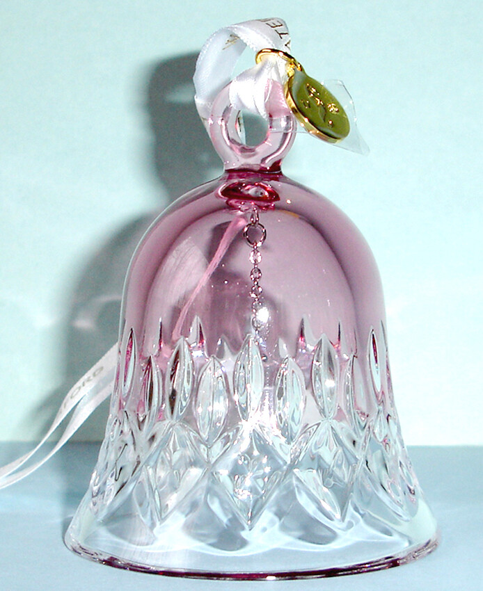 Waterford Lismore Cranberry Crystal Christmas Bell Ornament 2021 New in Box