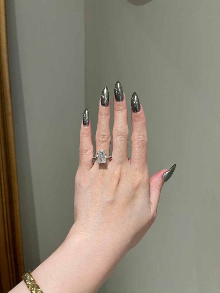 5 CT Radiant Moissanite Solitaire Ring – Wedding & Anniversary Gift for Her