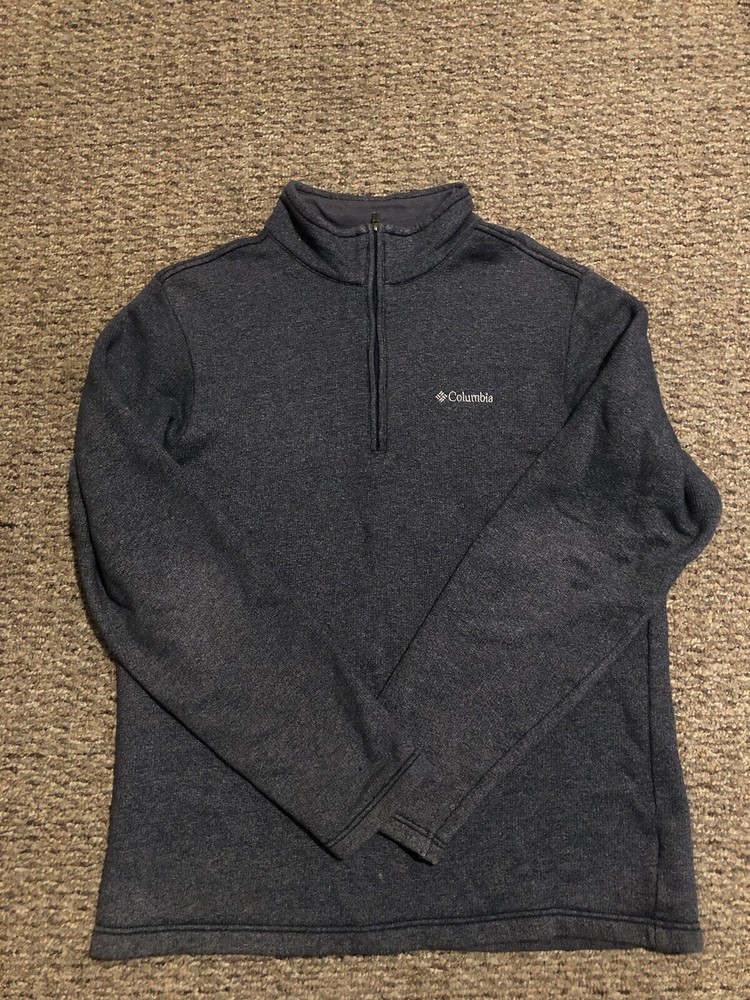 Columbia Men's Great Hart Mountain III Half Zip Fleece Jacket in Navy Blue Size XL
