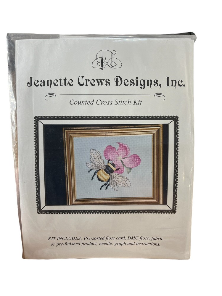Jeanette Crews Design Beautiful Bee Counted Cross Stitch Kit 9999-812-13AK NIP