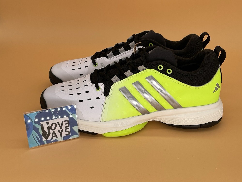 Size 12  - Adidas Men Court Pickleball Tennis  Shoes White Silver Sneakers NEW