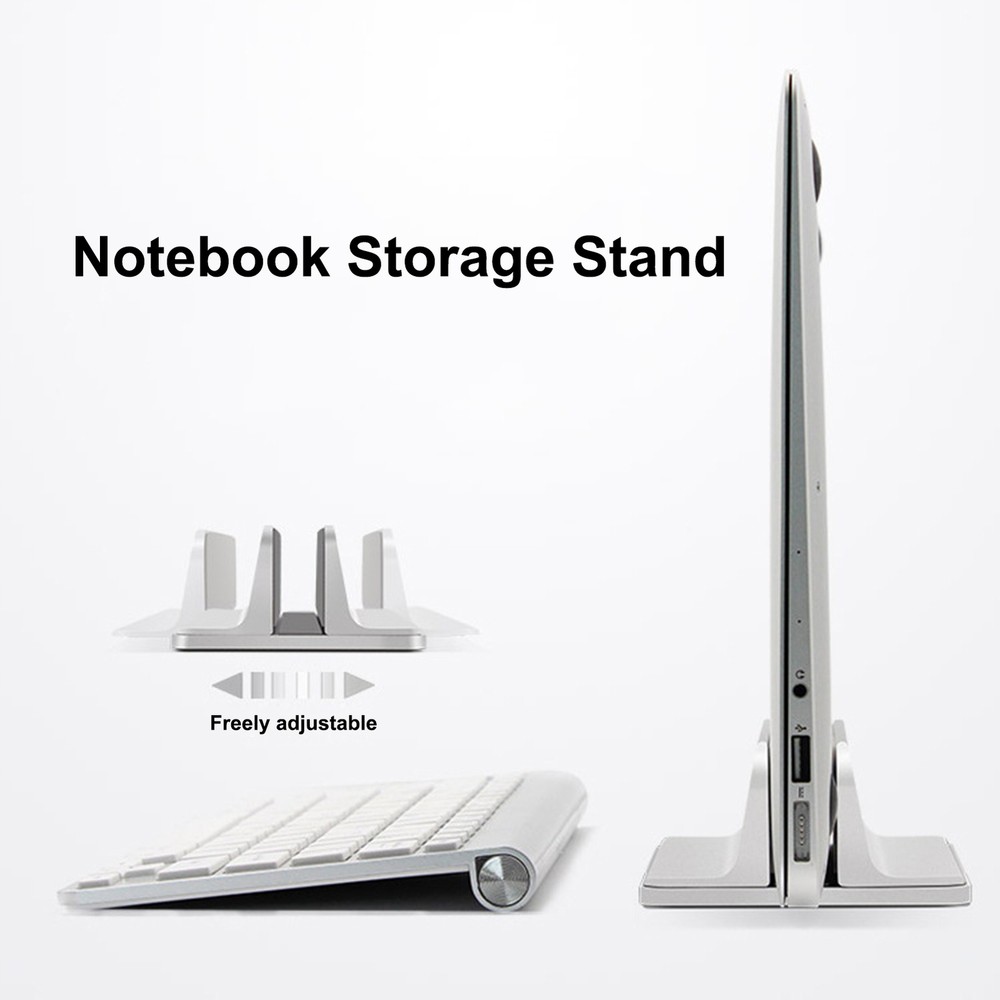 Laptop Vertical Rack Stainless Fixed Computer Support Laptop Tablet Holder Easy