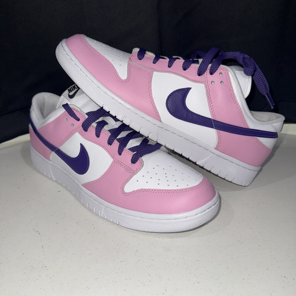 Nike Dunk Nike By You Id White Pink Purple Easter Leather Women 14 / Men 12.5