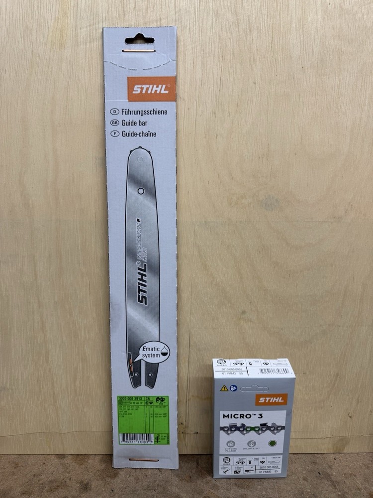 OEM Stihl MS170, MS180, 017, 018 16” Bar And Chain
