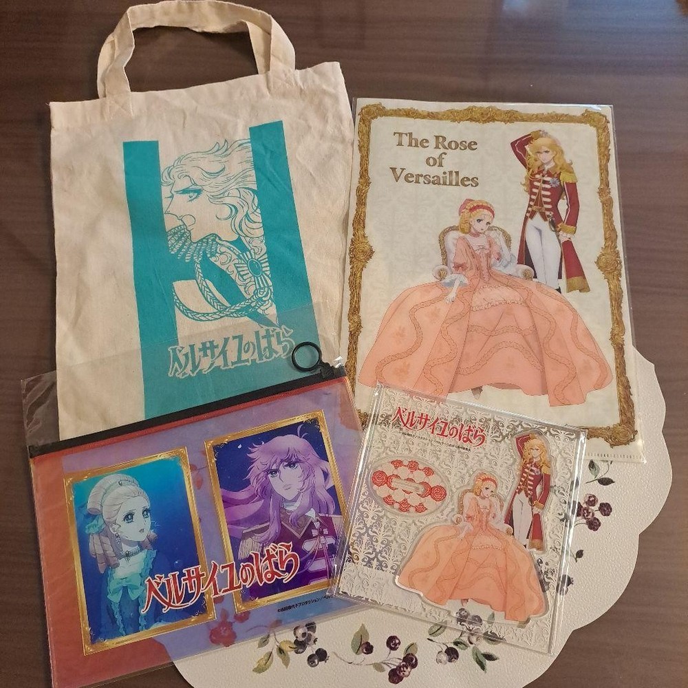 Rose of Versailles Goods Lot of 4 Oscar Marie Acrylic Stand Tote Bag Pouch File