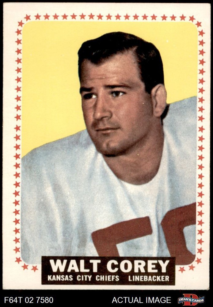 1964 Topps #95 Walt Corey Chiefs RC Miami Florida 5 - EX