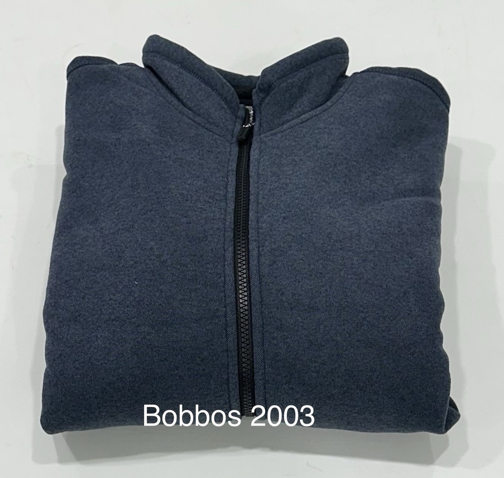 32 Degrees Heat Men's Full Zip Fleece Sherpa Mock Neck Jacket, Blue, Size M