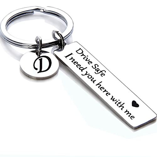 Drive Safe Keychain For Boyfriend,Valentine's Day Gifts For D-silver