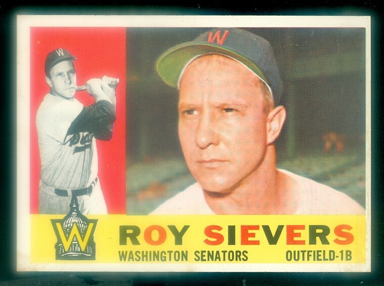 1960 Topps #25 Roy Sievers Baseball Card EXMT Condition