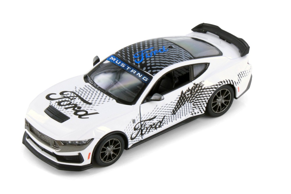 2024 FORD MUSTANG DARK HORSE LIVERY EDITION WHITE 1/38 DIECAST CAR 5455DF