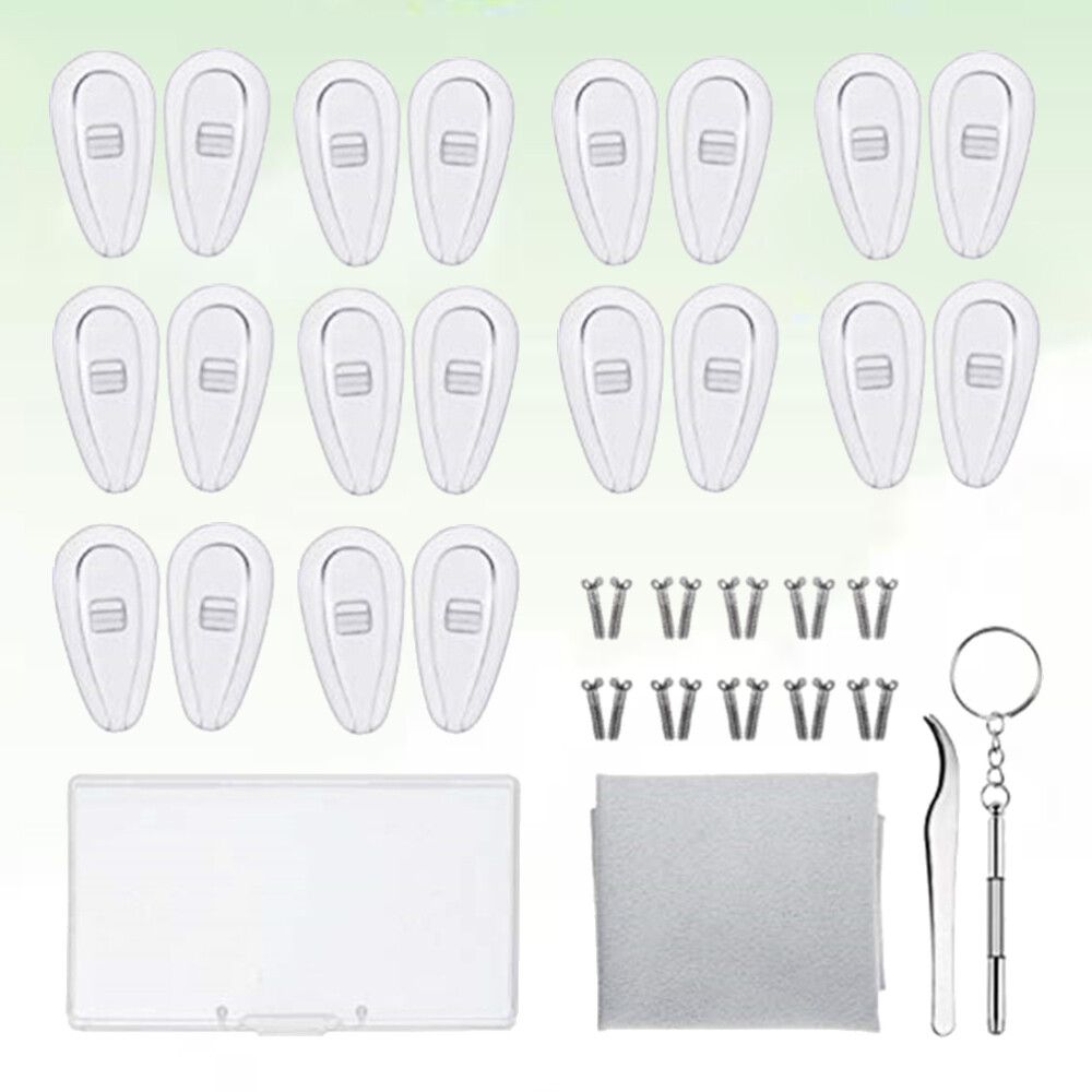 Eyeglass Repair Kit Eyewear Maintenance Tool Nose Pads and Screws for Glasses