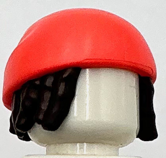 Lego New Coral Minifigure Hair Combo Bandana Molded Dark Brown Short Dreadlocks