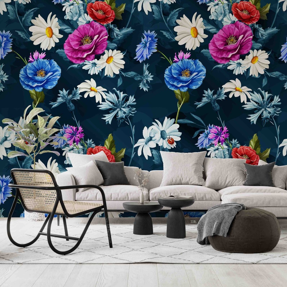 3D Baroque Style Flowers Pattern Wall Murals Wallpaper Murals Wall Sticker 33