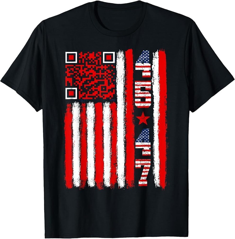 Funny QR Scan Me President Trump 45/47 Trump Dancing Code T-Shirt