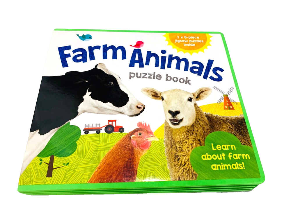 Farm Animals Kids Foam Jigsaw Puzzle Book - 3 UK-Themed Puzzles