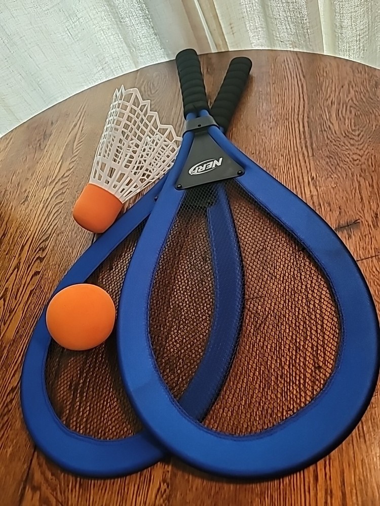 Nerd Yard Game Tennis Badminton 2 Rackets With Ball And Birdie Pickleball