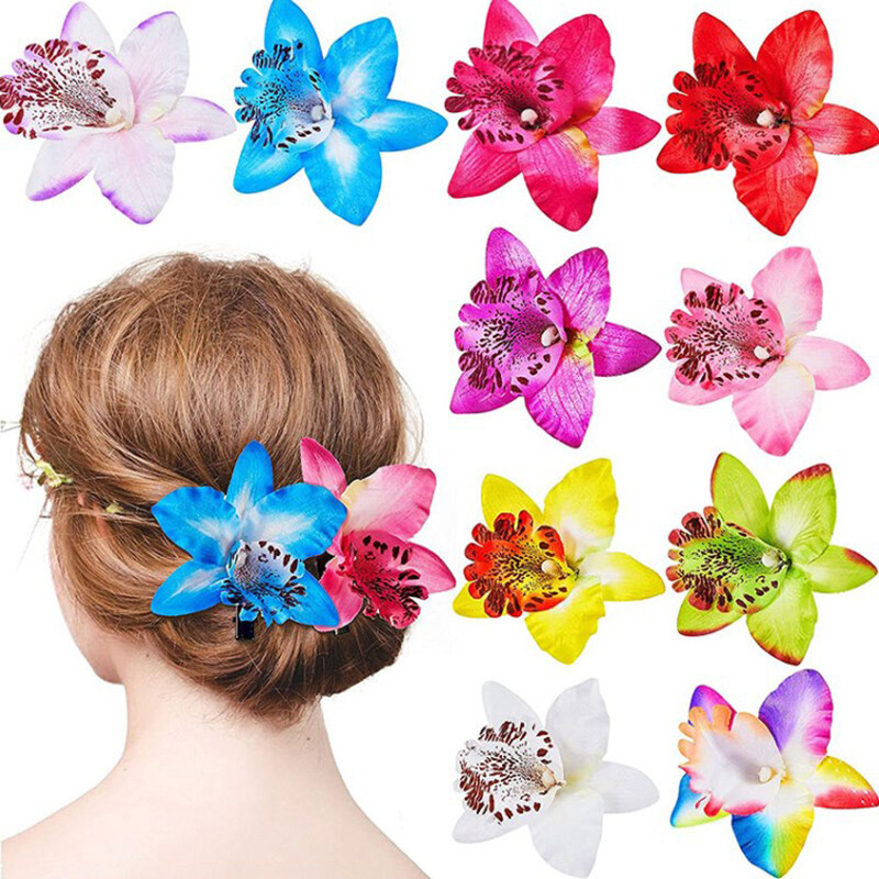 Flower Hair Clip Thai Orchid Hair Accessories Wedding Hair Clip For Woma5