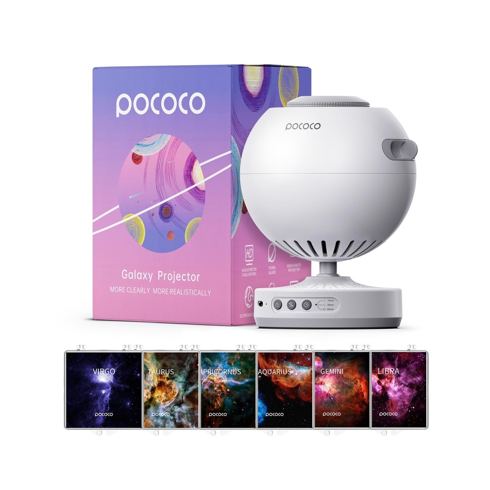 【Limited Time Offer: 16% Off 】 POCOCO Galaxy Projector + Realistic-image