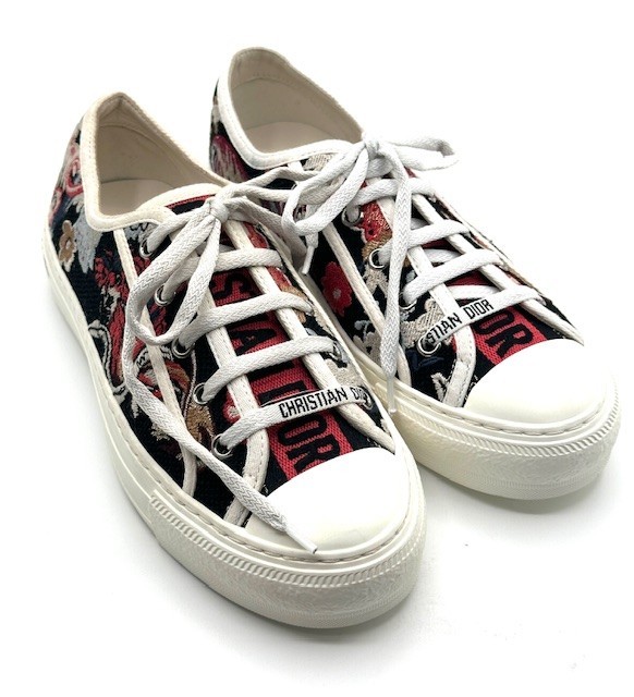Christrian Dior Walk'n'Dior Embroidered Jardin Botanique Sneakers 37.5 EU/US 7.5