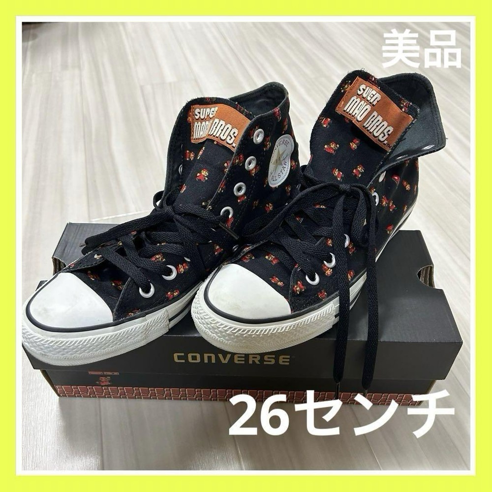 Converse All Star Super Mario Collaboration Model Sneakers Black Size US7.5