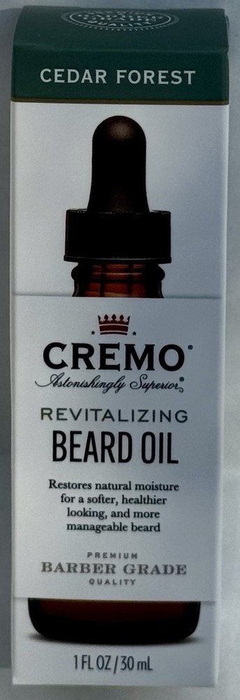 Cremo Revitalizing Cedar Forest Beard Oil Hydrates Softens 1 Fl Oz