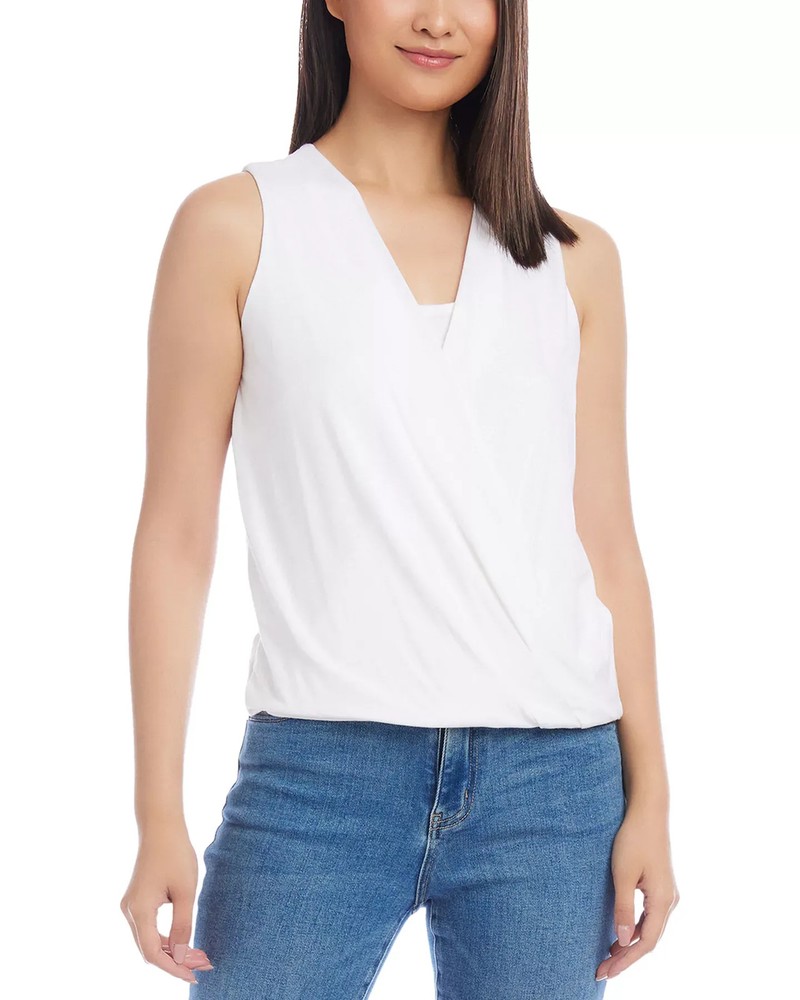 Karen Kane Women's Top Sz L Layered Drape Front