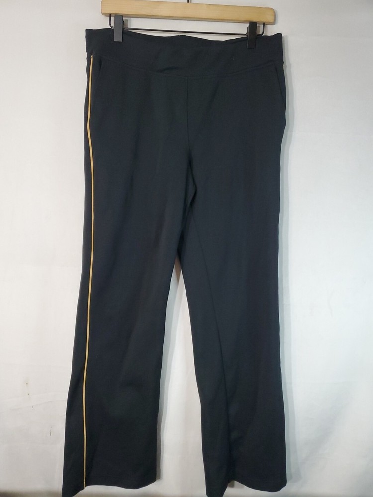 Lauren Ralph Lauren Track Pants Women's Size Medium Black Y2K Vtg Activewear