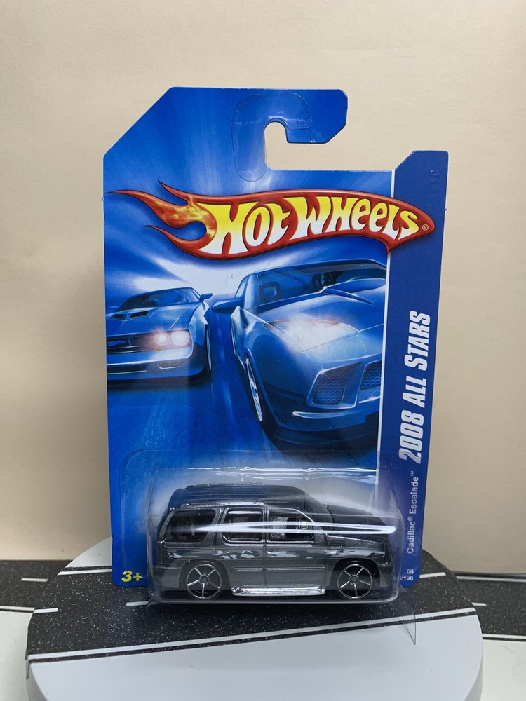 2008 Hot Wheels #65 All Stars Cadillac Escalade Dark Gray Mtflk w/Chrome OH5 NIP