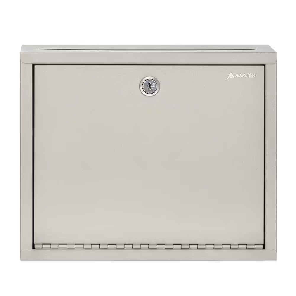 Large Steel Beige Drop Box Mailbox for Multi-Purpose Use